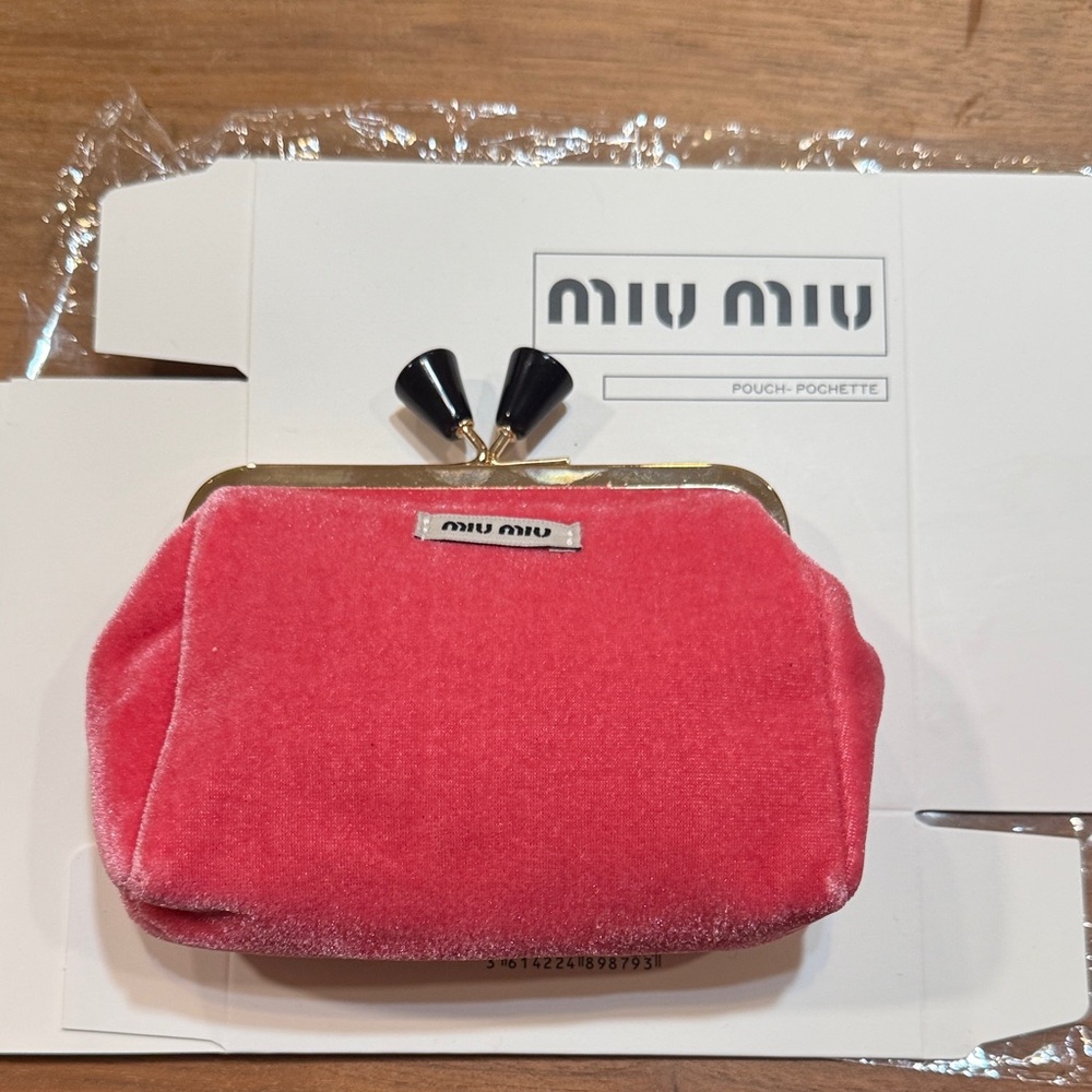 Miu Miu Red Velvet Cosmetic Case